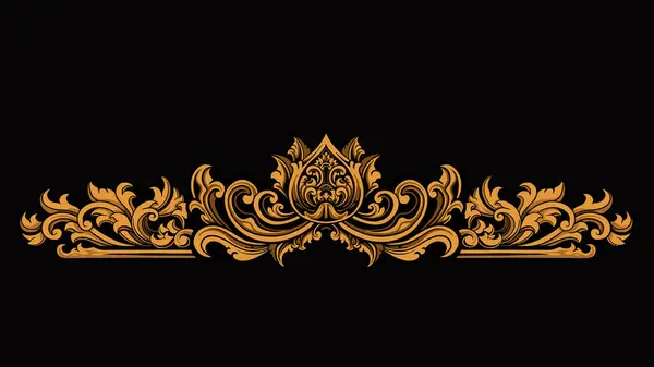 Ögeler için vektör oymalı klasik süs tasarımı