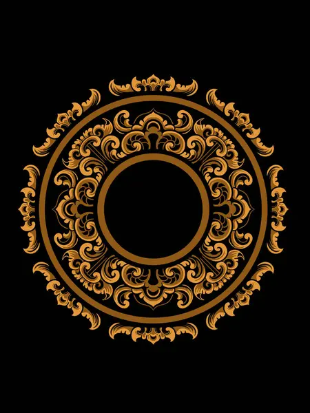 Ögeler için vektör oymalı klasik süs tasarımı