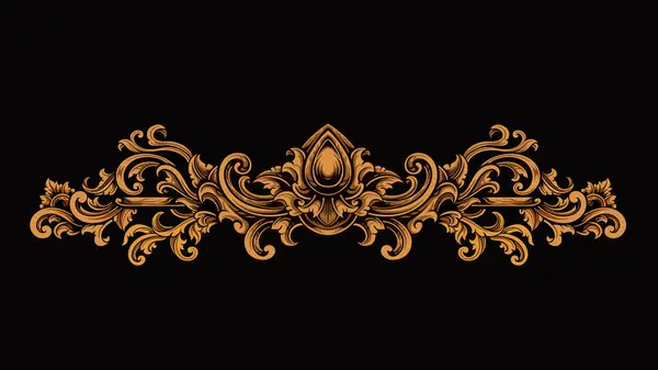 Ögeler için vektör oymalı klasik süs tasarımı