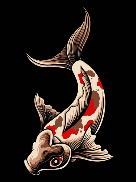 Koi balığı vektör tasarımı