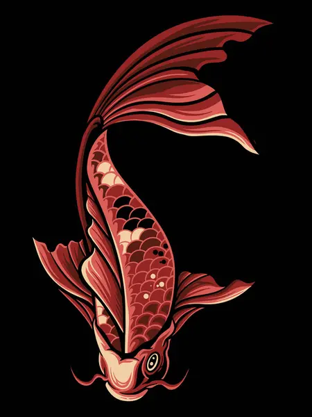 Koi balığı vektör tasarımı