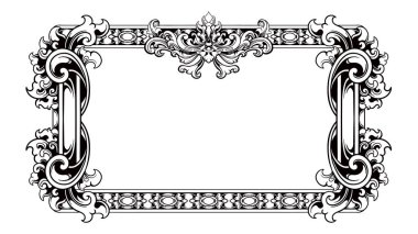 vektör çerçeve tasarımı veya klasik stil düğün daveti