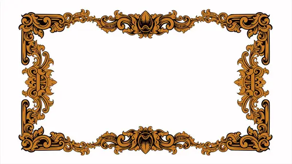 vektör çerçeve tasarımı veya klasik stil düğün daveti, düzenlenebilir renk