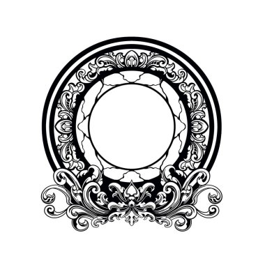 Çerçeve süsleme klasik element dekorasyon çizgisi sanatı