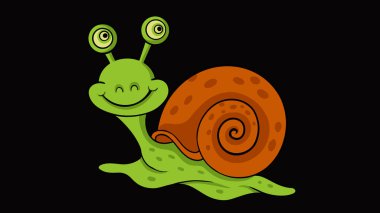 Şirin salyangoz çizimi