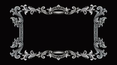 Lüks klasik biçim oymalı çerçeve vektör tasarımı, renk düzenlenebilir