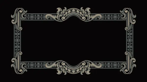 Lüks klasik biçim oymalı çerçeve vektör tasarımı, renk düzenlenebilir