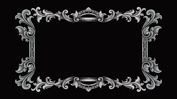 Lüks klasik biçim oymalı çerçeve vektör tasarımı, renk düzenlenebilir