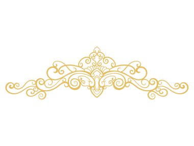 Kenarlık için oymalı süs unsuru tasarımı, düzenlenebilir renk