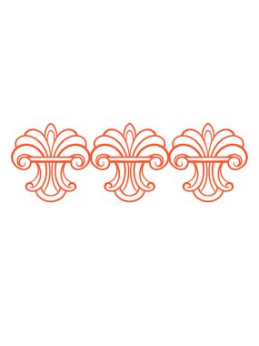 Kenarlık için oymalı süs unsuru tasarımı, düzenlenebilir renk