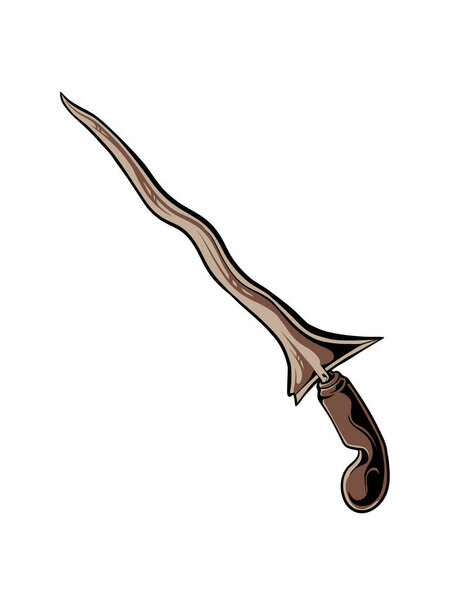 traditional weapon keris vector design
