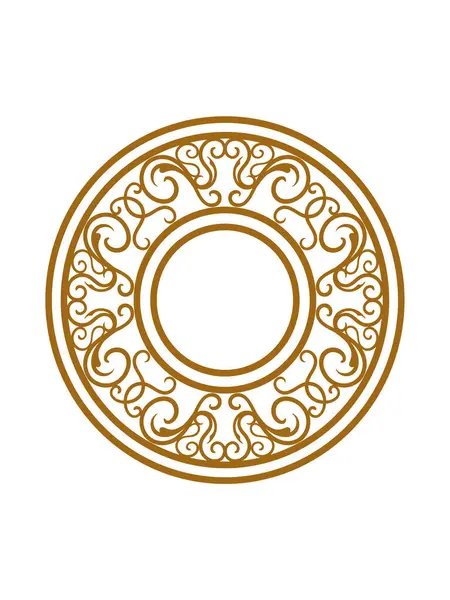 oyulmuş klasik stil çemberi süsleme tasarımı, düzenlenebilir renk