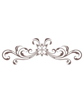 Klasik klasik çiçek süsü tasarımı