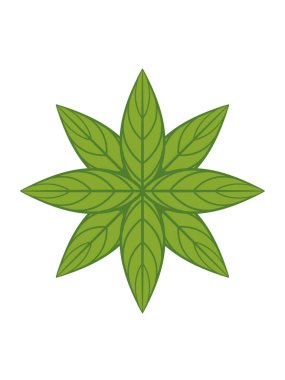 Şablon oluşturma elementleri için organik yapraklar