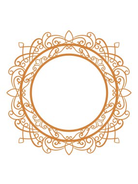 oyulmuş klasik stil çemberi süsleme tasarımı, düzenlenebilir renk