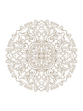 oyulmuş klasik stil çemberi süsleme tasarımı, düzenlenebilir renk