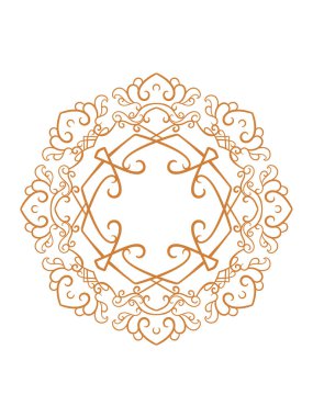 oyulmuş klasik stil çemberi süsleme tasarımı, düzenlenebilir renk