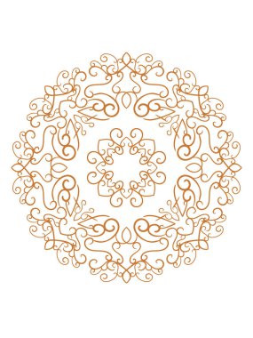 oyulmuş klasik stil çemberi süsleme tasarımı, düzenlenebilir renk