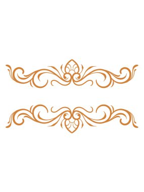 Kenarlık için oymalı süs unsuru tasarımı, düzenlenebilir renk