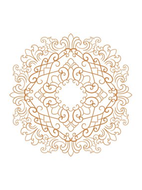 Altın mandala dairesi deseni