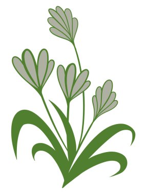 Botanik Elementler Tasarım Vektörü İllüstrasyonu