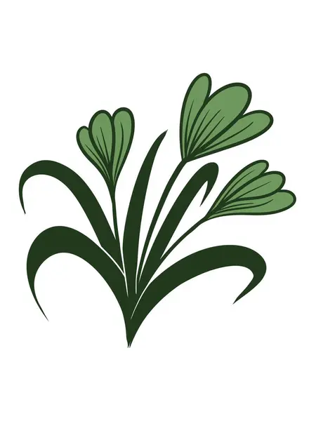 Botanik Elementler Tasarım Vektörü İllüstrasyonu