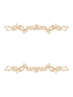 Kenarlık, düzenlenebilir renk için oyulmuş klasik süs unsuru tasarımı