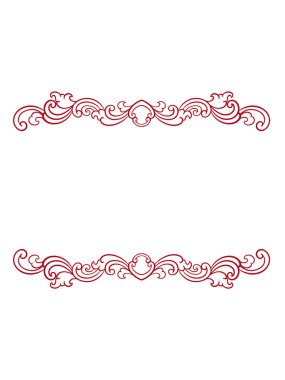 Kenarlık, düzenlenebilir renk için oyulmuş klasik süs unsuru tasarımı