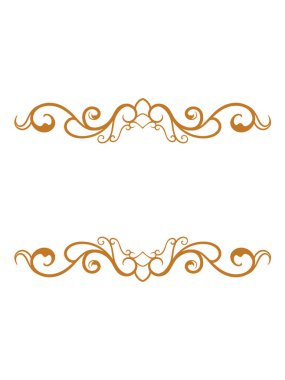 Kenarlık, düzenlenebilir renk için oyulmuş klasik süs unsuru tasarımı