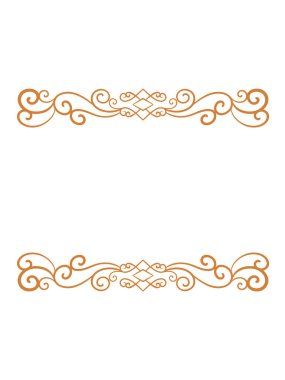 Kenarlık, düzenlenebilir renk için oyulmuş klasik süs unsuru tasarımı