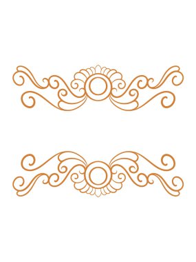 Kenarlık, düzenlenebilir renk için oyulmuş klasik süs unsuru tasarımı