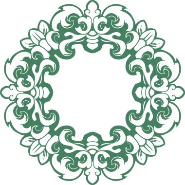 Barok oymalı. Viktorya dönemi çiçek süsleri, klasik dekoratif çerçeve elementleri. Düğün davetiyesi ve tebrik kartları için vektör illüstrasyonu, romantik davetiyeler.