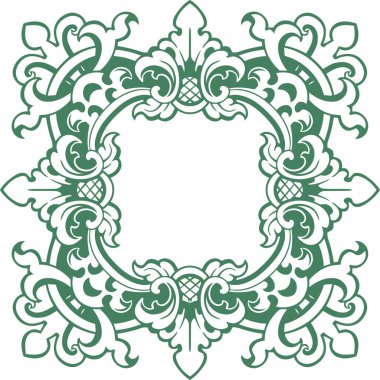 Barok oymalı. Viktorya dönemi çiçek süsleri, klasik dekoratif çerçeve elementleri. Düğün davetiyesi ve tebrik kartları için vektör illüstrasyonu, romantik davetiyeler.