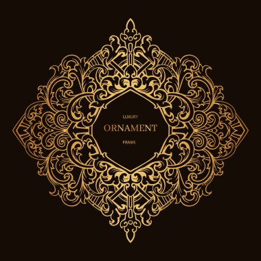 Lüks çiçek süsü çerçevesi.