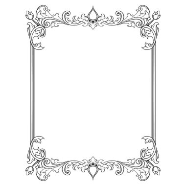 Kenarlık süsü çerçeve vektörü
