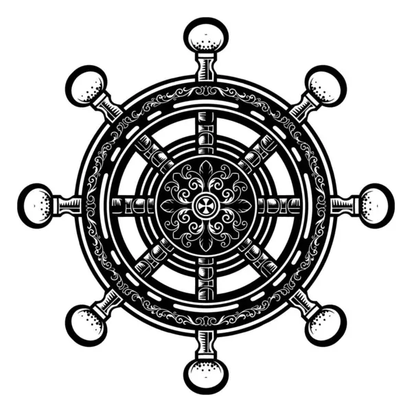 Vintage süs gemisi dümeni