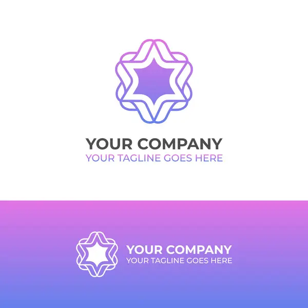 Osiągając Gwiazdek Logo Szablon Projektu — Wektor stockowy