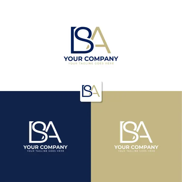 Bsa Initiales Monogramme Conception Modèle Logo — Image vectorielle