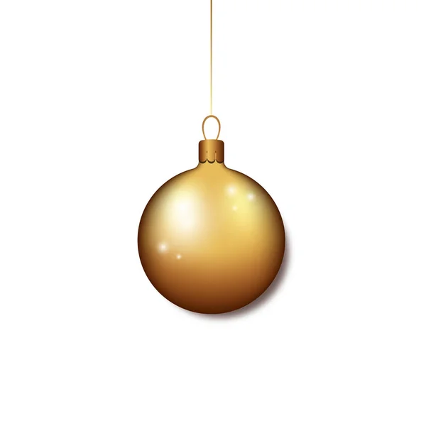 クリスマスと新年のための透明なシンプルなゴールドバブル — ストック写真