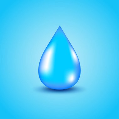 Dünya Su Günü için mavi gerçekçi su damlası