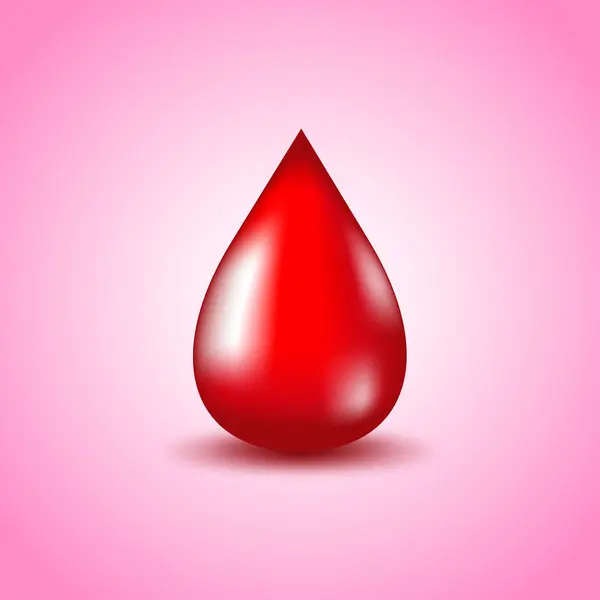 医療目的のための現実的な血液滴 — ストックベクタ