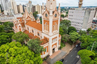 Ribeiro Preto So Paulo Brazil - Haziran 2022: Ribeiro Preto So Sebastio Metropolitan Katedrali, Ribeiro Preto Preto, So Paulo Eyaleti 'nde yer almaktadır..