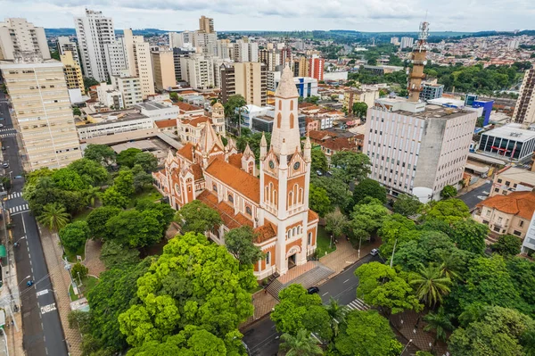 stock image Ribeiro Preto So Paulo Brazil - Circa, June 2022: Metropolitan Cathedral of Ribeiro Preto So Sebastio, located in downtown Ribeiro Preto, state of So Paulo.