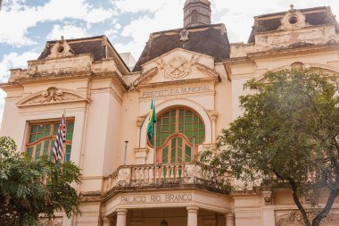 Ribeiro Preto Sao Paulo Brazil - 15 Haziran 2022: Ribeiro Preto Belediye Sarayı, Rio Branco Sarayı.