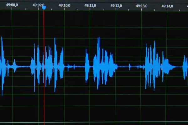 Estúdio Gravação Áudio Edição Áudio Trilha Sonora Conceito Áudio Audiovisual — Fotografia de Stock