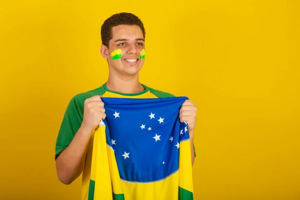 브라질 팬이에요 어슬렁 거리는 브라질 — 스톡 사진