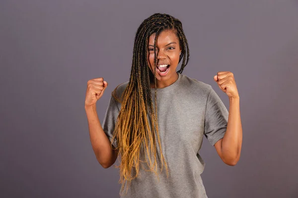 Junge Afro Brasilianerin Nervös Wütend Wütend — Stockfoto