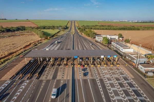 Ribeirao Preto Sao Paulo Brasilien Juni 2022 Autobahnmautstelle Und Tempolimit — Stockfoto