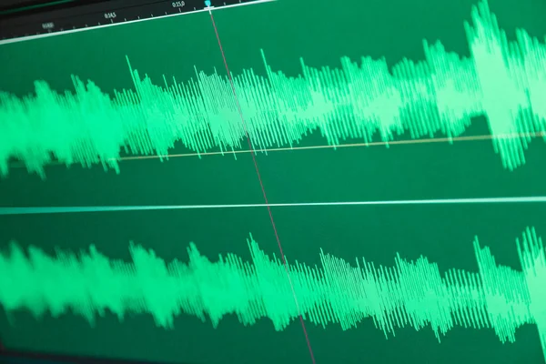 Studio Nagraniowe Montaż Dźwięku Ścieżki Dźwiękowe Koncepcja Audio Audiowizualna — Zdjęcie stockowe