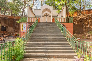 Ribeiro Preto Sao Paulo Brazil - 15 Haziran 2022: Ribeiro Preto şehrinden yedi kilise ve kilise seti.